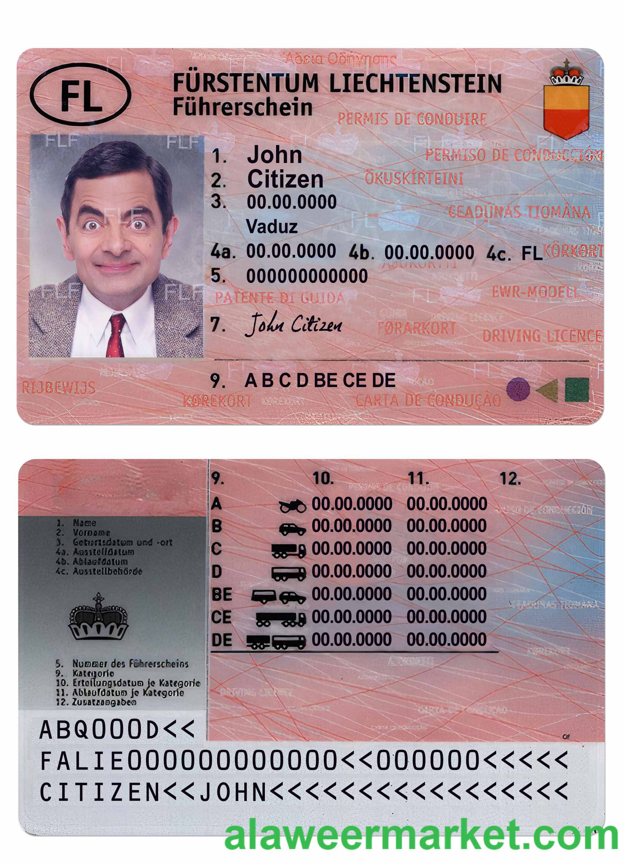 Liechtenstein driving license